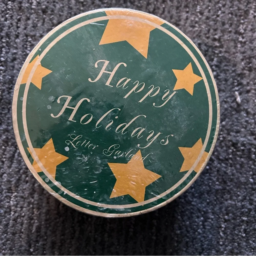 Green and Gold “Happy Holidays” Paper Garland